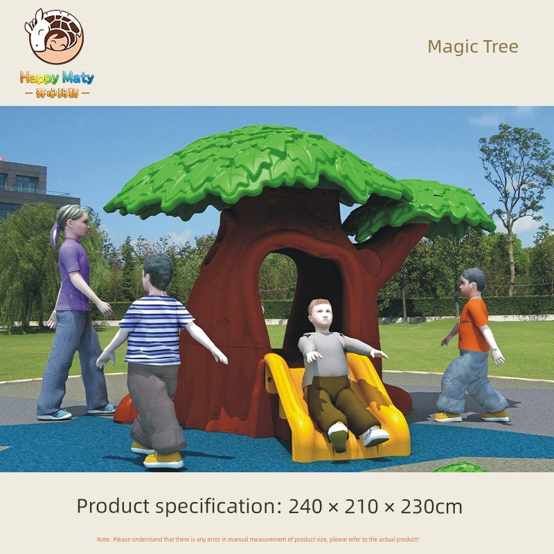 Kindergarten Outdoor Multi-Functional Game House Small House Children Play House Slide Combination Mushroom House Amusement Park Good Vibrations