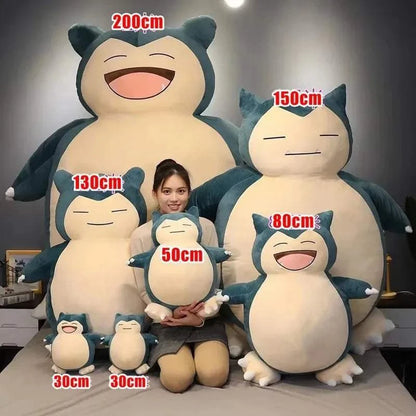 200/150cm Aoger Giant Snorlax Plush Toys Kawaii Soft Snorlax Leather Shell Plushie NO Filling Pillow Gifts For Children Pokemon Good Vibrations Adult Super Store