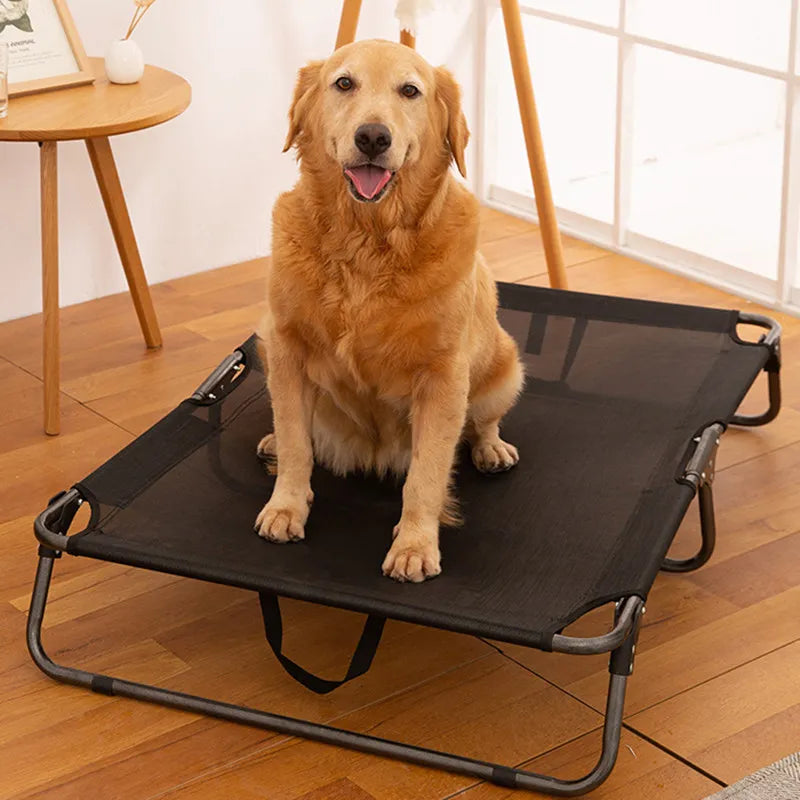 Dogs Bed Anti-moisturizing Chew Proof Dog Bed Breathable Dog Beds for Large Dogs Foldable Camping Sleeping Hanging ground Kennel Good Vibrations