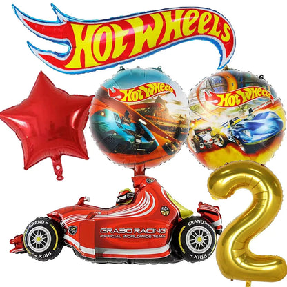 Car Kids Birthday Party Decoration Boys Birthday Supplies Paper Cup Plate Cutlery Cars Balloons Cake Flag Party Children's Gifts Good Vibrations