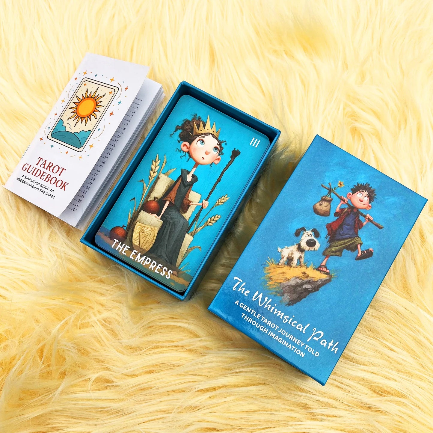 Original Tarot Card, The Whimsical Path, 78 Cards with Guidebook, Illustration Style, Card games, Divination Tools, 12*7cm, 14+ Good Vibrations