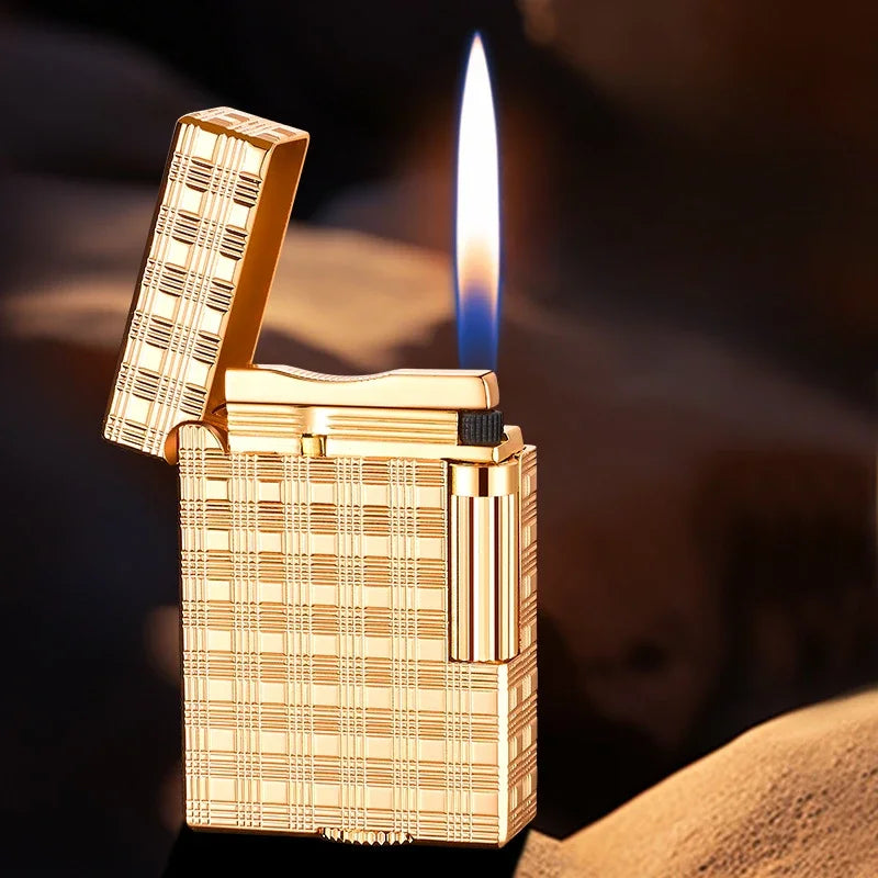 Metal Stripe Loud Lighter Unusual Lighters Cigarette Lighter Creative Wheel Lighter Butane Gas Lighter Open Fire Square Lighter Good Vibrations Adult Super Store