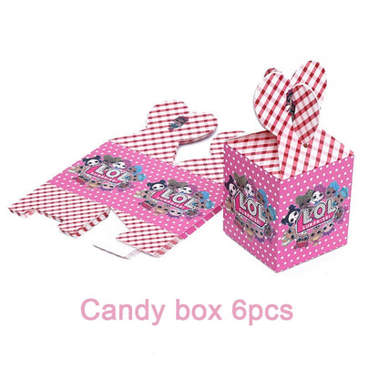 Girl Surprise Theme Backdrop Cute Shiny Doll Birthday Party Decoration Pink Latex Balloon Disposable Tableware Plate Cake Topper Good Vibrations