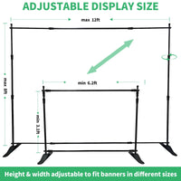 Adjustable Telescopic Backdrop Photography Background Stand Parties and Sessions Heavy Duty Stand Photoshoot Backdrop with Bag Good Vibrations