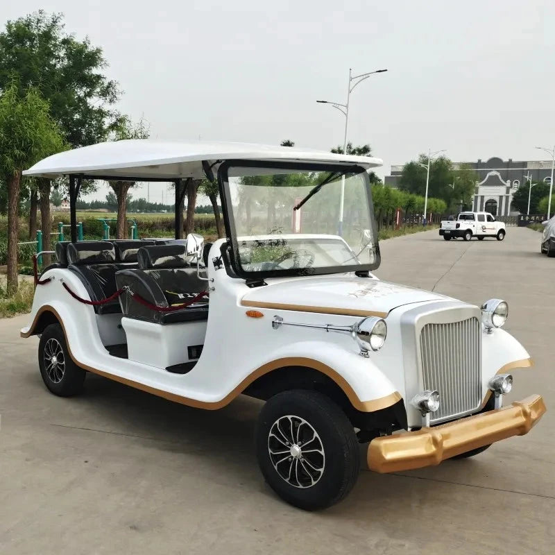 Classical Electrified 4000w New Sightseeing Classic Vintage Electric 14 Seat Sightseeing Bus Car Retro Cars for Sale Price Good Vibrations