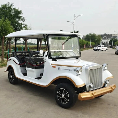 Classical Electrified 4000w New Sightseeing Classic Vintage Electric 14 Seat Sightseeing Bus Car Retro Cars for Sale Price Good Vibrations