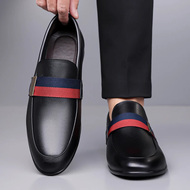 Mens Formal Shoes 2026 Fashion Patent Leather Dress Shoes for Men Loafers Spring Autumn Brand Business Office Wedding Footwear Good Vibrations