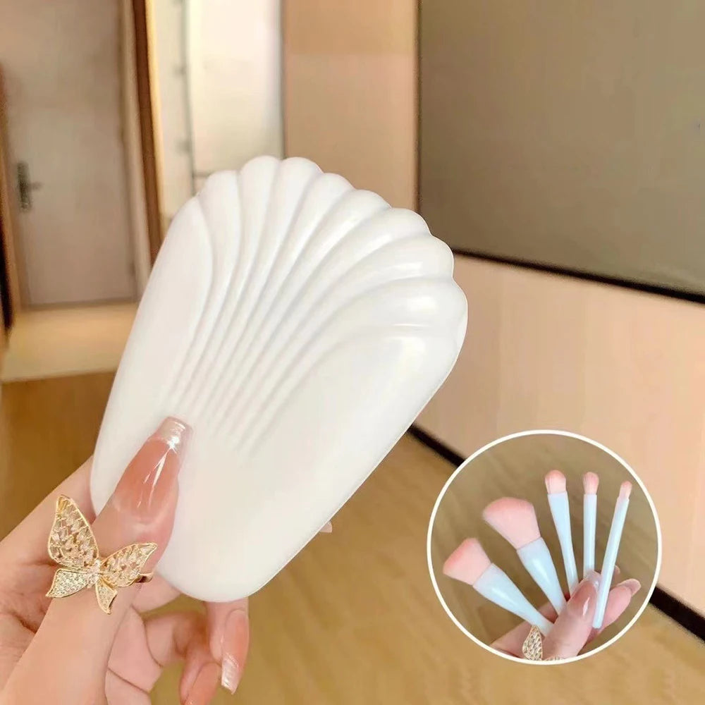 5PCS Makeup Brush Makeup Set Foundation Make-Up Brush Eye Shadow Brush Makeup Brush Set Travel Portable With Mirror Beauty Tool Good Vibrations