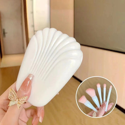 5PCS Makeup Brush Makeup Set Foundation Make-Up Brush Eye Shadow Brush Makeup Brush Set Travel Portable With Mirror Beauty Tool Good Vibrations