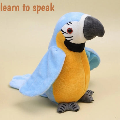 Talking Parrot Toy Interactive Stuffed Animal Plush Toy for Kids Record Parrot Repeat What You Say Funny Bird Toy Children Gift Good Vibrations