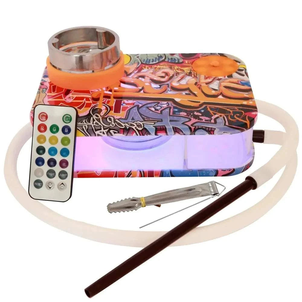 Acrylic Hookah Set with LED Silicone Shisha Bowl