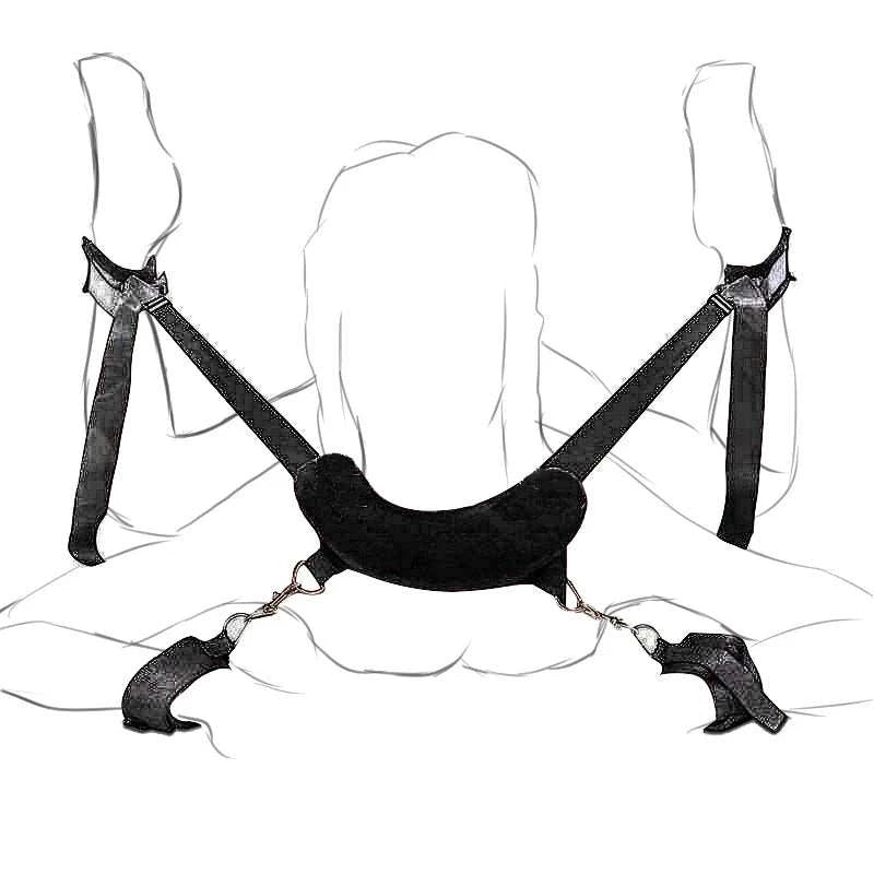 Sex Toys For Couples Flirting Adjustable Erotic Handcuffs Neck Ankle Bondage Harness Open BDSM Adult Games Restraints Chastity GOOD Vibrations