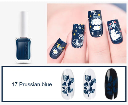 11ml 24 Colors Nail Stamping Polish Gold Silver Nails Art Varnish for Stamping Plate DIY Nail Printing Polish Nail Art Tools Good Vibrations