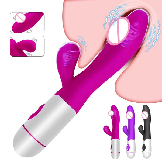 Powerful Rabbit Vibrator Dildo Dual Vibration G Spot Clitoris Stimulation Masturbators Vaginal Massager Adult For Women Sex Toys Good Vibrations Adult Super Store