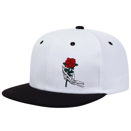 Unisex Skeleton Fingers Embroidery Hip-hop Hats Spring Autumn Outdoor Adjustable Casual Baseball Caps Sunscreen Hat Good Vibrations