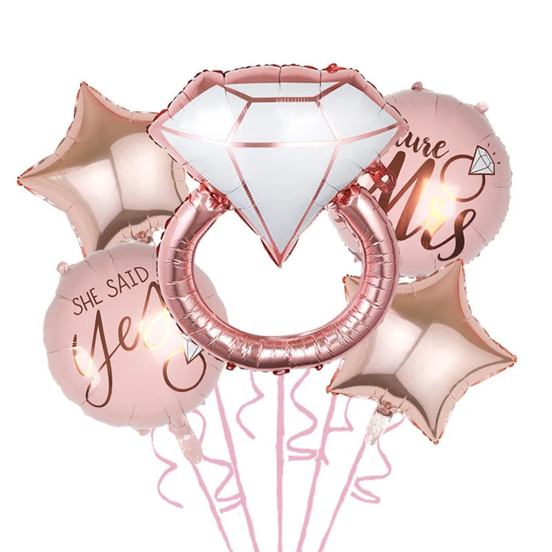 Bride To Be Balloons Rose Gold Letters Foil Balloon Team Wedding Decorations Bachelorette Party Supplies Good Vibrations