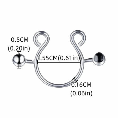 2pcs/set Steel Nipple Clip Rings Round Screw Faux Nipple Faux Nipple Shield Fashion Accessory Clip Design Good Vibrations