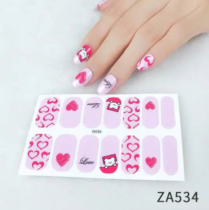 Nail Stickers DIY Decals For Nail Art Wraps Women Beauty Full Cover Nail Manicures Decorations Uñas Postizas Press On Nails Good Vibrations