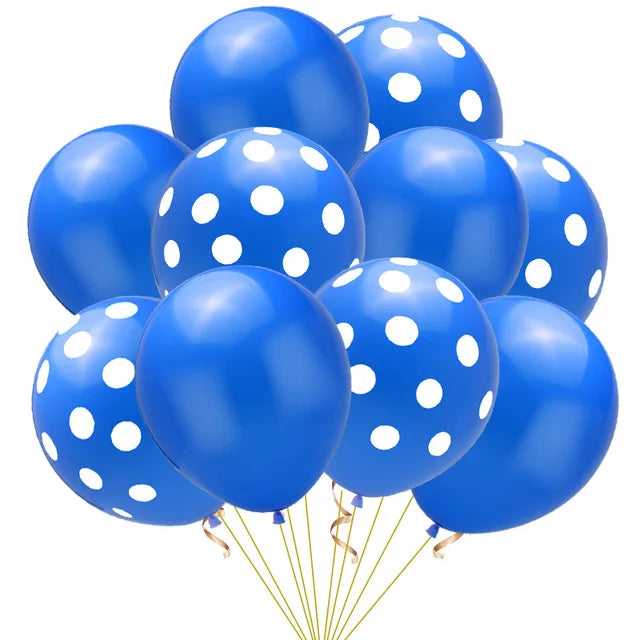 20pcs Polka Dot Balloons Globes 12Inch Pink Blue Latex Polka Dot Balloon Multicolor Wedding Birthday Party Festival Decoration Good Vibrations