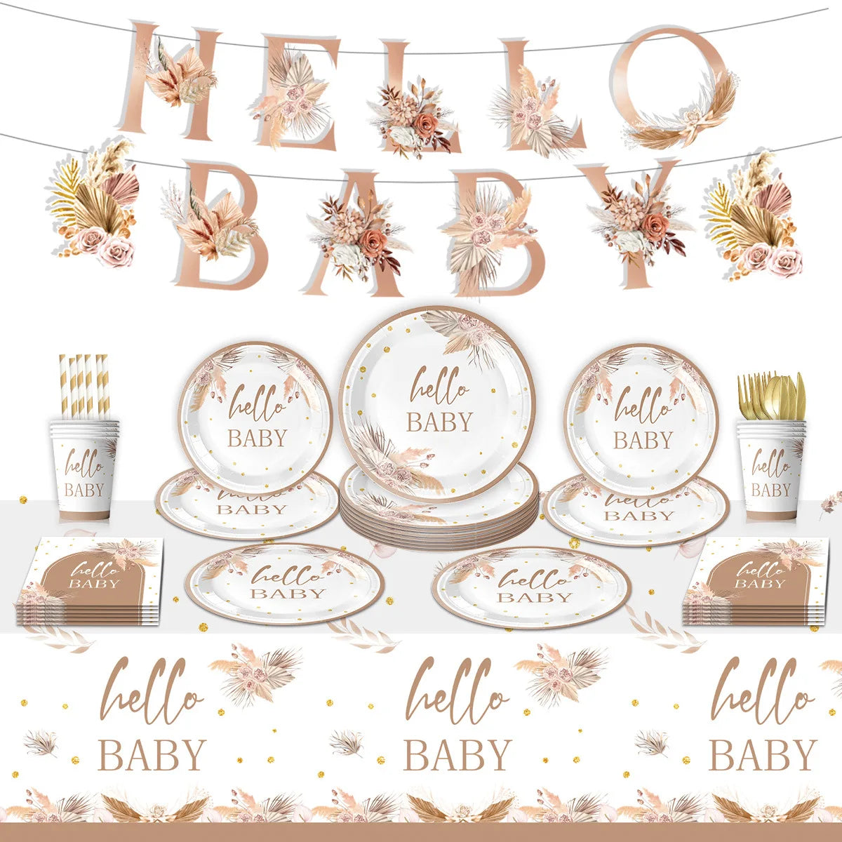 Birthday Baby Cake Topper Happy Birthday Banner Decor First Party Tablecloth Baby Shower One 1st 2nd 3rd Birthday Party Supplies Good Vibrations