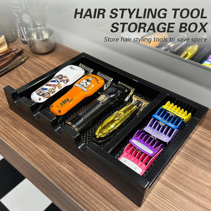 Barbershop Appliances Storage Hair Trimmer Holder Salon Hairdressing Clipper Tray Organizer Professional Styling Tools Supplies Good Vibrations