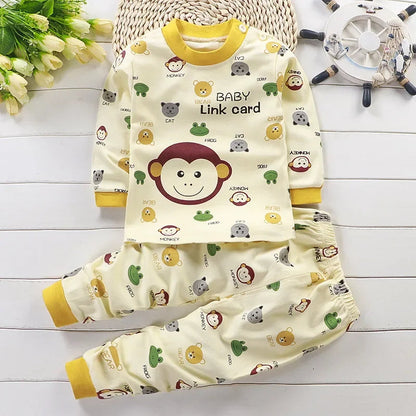 Kids Clothes Children Sets Children's Clothing Boys Girls CottonAutumn winter Clothing Pants Sleepwear Underwear Christmas Gift Good Vibrations