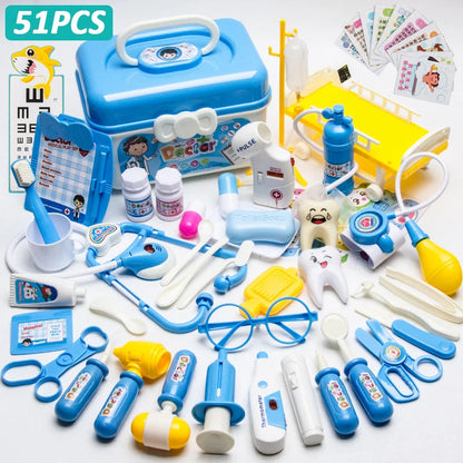 Doctor Set For Kids Pretend Play Girls Role-playing Games Hospital Accessorie Medical Kit Nurse Tools Bag Toys For Children Gift Good Vibrations