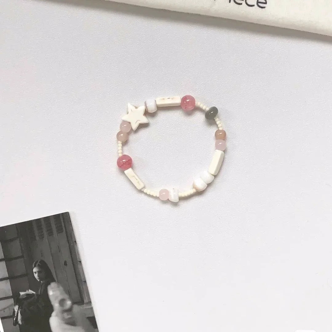 Handmade Colorful Beaded Bracelet Stretch Bracelets Fashion Bangle Elastic Cord Bracelet Statement Jewelry pulseras mujer Good Vibrations