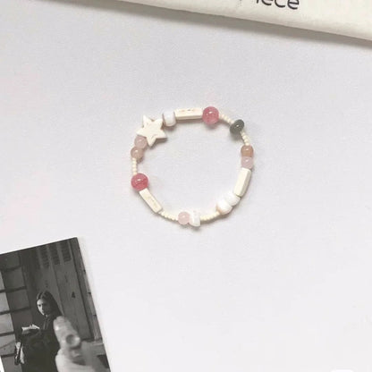 Handmade Colorful Beaded Bracelet Stretch Bracelets Fashion Bangle Elastic Cord Bracelet Statement Jewelry pulseras mujer Good Vibrations