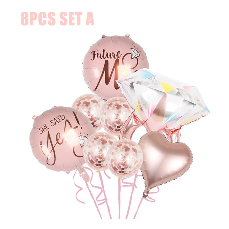 Bride To Be Balloons Rose Gold Letters Foil Balloon Team Wedding Decorations Bachelorette Party Supplies Good Vibrations