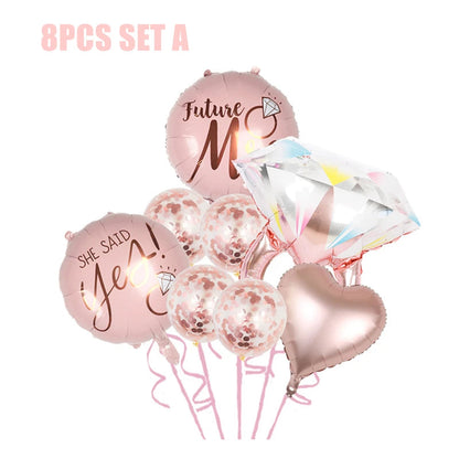Bride To Be Balloons Rose Gold Letters Foil Balloon Team Wedding Decorations Bachelorette Party Supplies Good Vibrations
