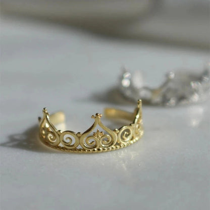 Crown Rings ,Jewelry For Women Girls , Princess Crown, Fashion Wedding Party Accessories, Silver Plated, Anneliese's Ring Gifts Good Vibrations Adult Super Store