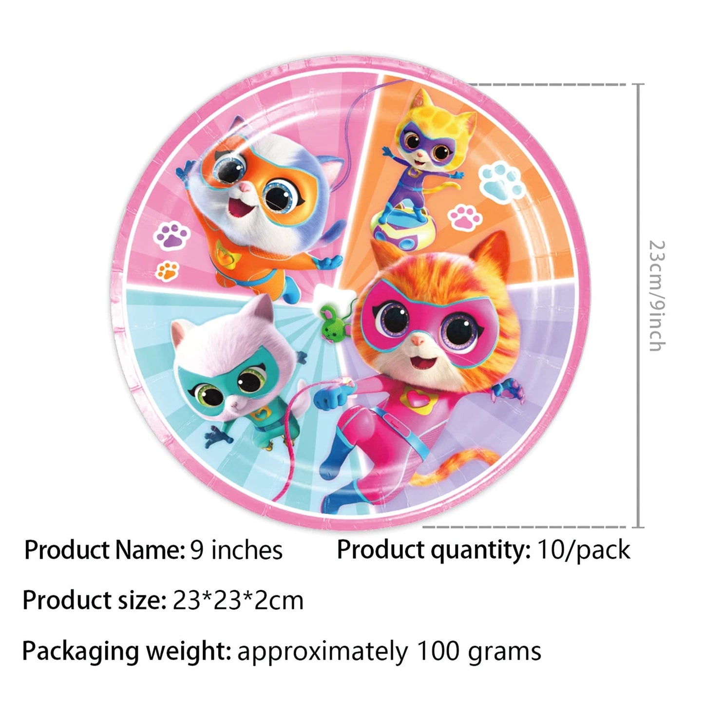 Superkitties Happy Birthday Party Decor Paw Meow Cat Super Kitties Tableware Tablecloth Plate Cup Gift Set Kid Party Supplie Toy Good Vibrations