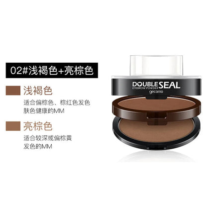 Dual Layer Dual Color Stamp Brow Powder Quick Makeup Brow Stamps Waterproof Powder Palette for Eyebrows Eye Brow Tint Makeup Good Vibrations