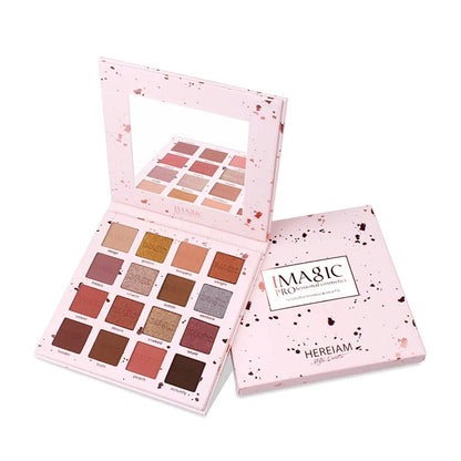 IMAGIC Eyeshadow Palette Matte Make Up Palette Highlight Blus Shimmer Pearlescent Waterproof  Eye shadow Powder And Body Paint Good Vibrations