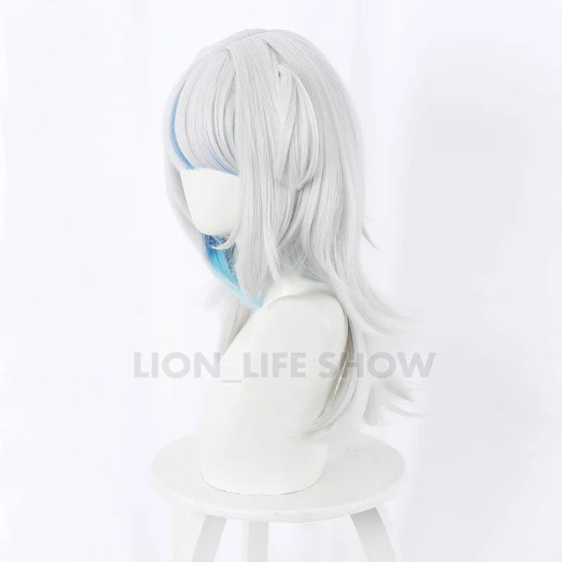 VTuber Hololive English Cosplay Gawr Gura Wig Cute Wig Hololive English Cosplay Hair Gawr Gura headdress Good Vibrations