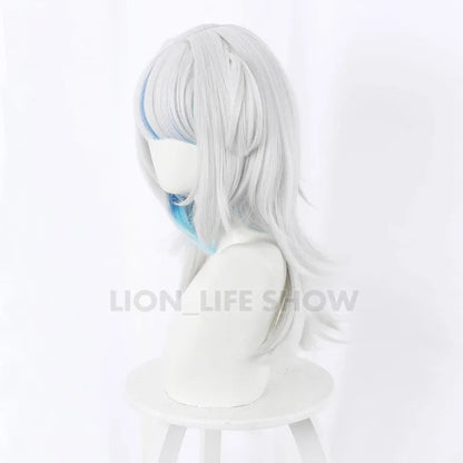 VTuber Hololive English Cosplay Gawr Gura Wig Cute Wig Hololive English Cosplay Hair Gawr Gura headdress Good Vibrations