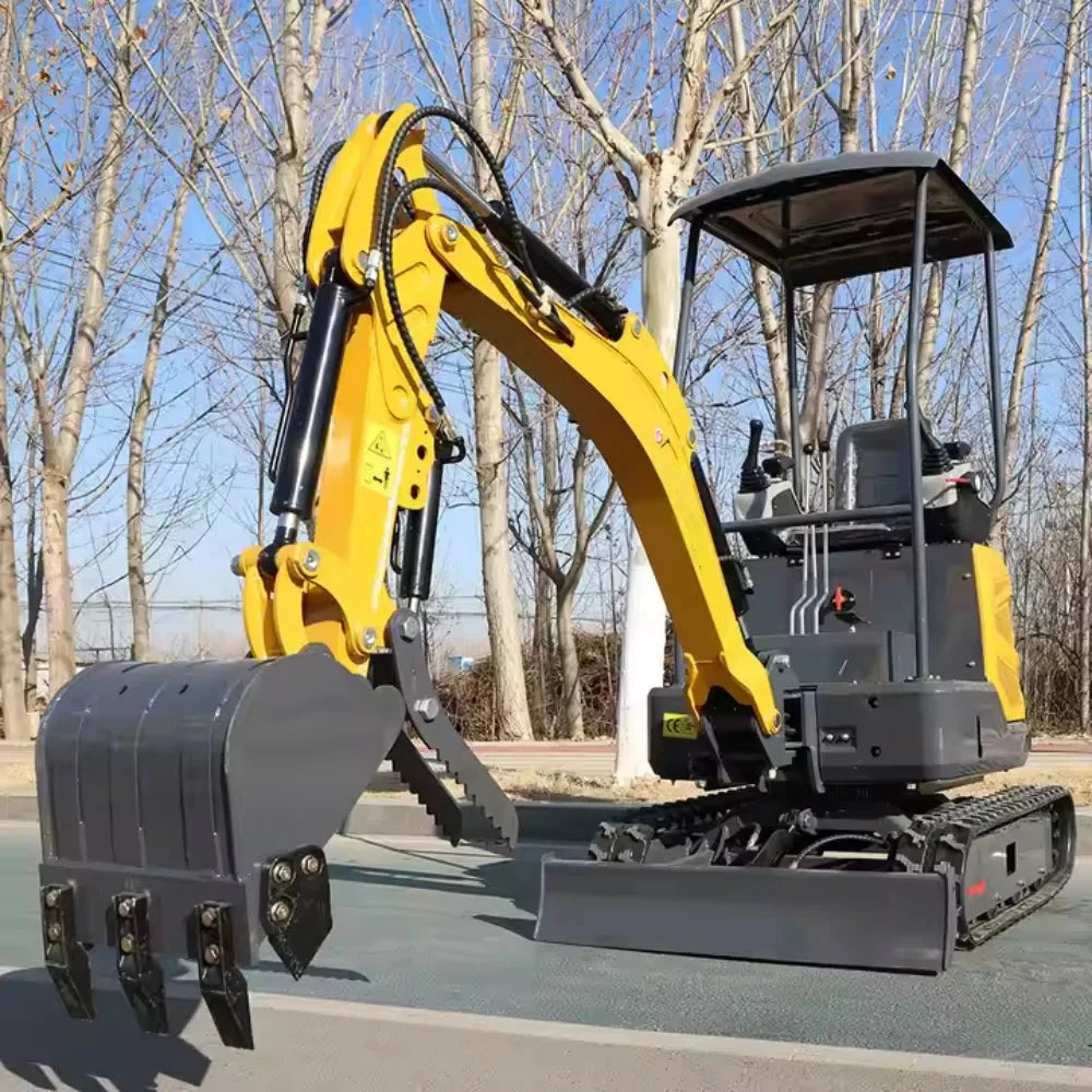 Mini Excavator 1.5 ton 1.8 ton Customized Free Shipping Multi-function  Kubota Engine Digger Small Crawler Farm Excavators Home Good Vibrations
