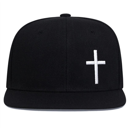 Unisex Cross Embroidery Hip-hop Hats Spring Autumn Outdoor Adjustable Casual Baseball Caps Sunscreen Hat Good Vibrations