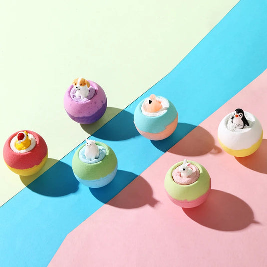 Bath Bombs for Kids with Surprise Toys Inside (6 Pack) - for Kids & Boys and Girls - Holiday Bubble Bath with Cheerful Scent Good Vibrations