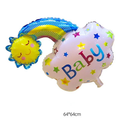 Super Cute Sun Clouds Rainbow Balloons Birthday Party Decor Kids Toys Gifts Air Globos Cartoon Large Size Helium Balloon Decor Good Vibrations