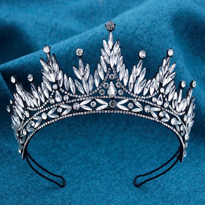Gorgeous Baroque Crown for Bridal Tiaras Wedding Headwear Prom Diadem Hair Jewelry Prom Pageant Tiaras and Crowns Good Vibrations