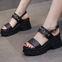 Heeled High Heels Roman Style Pumps Woman Shoes Sabot Sandals for Women Anti Slip Hot Wholesale Summer Offers Shoe Sales Good Vibrations