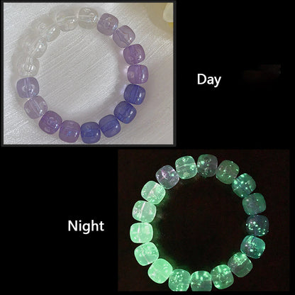 Luminous Bracelets For Women Men Fluorescent Natural Stone Bracelet Night Light Glowing Beads Bangle Fashion Jewelry Couple Gift Good Vibrations