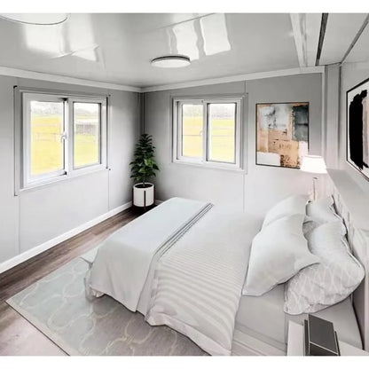 40ft Expandable Prefab House, 3 Bedroom Mobile Tiny Home with Kitchen & Bathroom. Good Vibrations