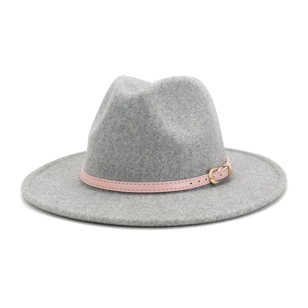 fedora hats for men and women couples jazz hats autumn and winter multicolor fashion wild warm flat brimmed hat Good Vibrations