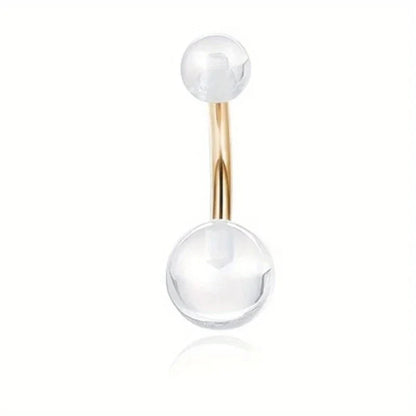 Drperfect 1PCS Stainless Steel Belly Button Ring Belly Rings for Women Pearl Sparkling Belly Piercing Butterfly Piercing Jewelry Good Vibrations Adult Super Store