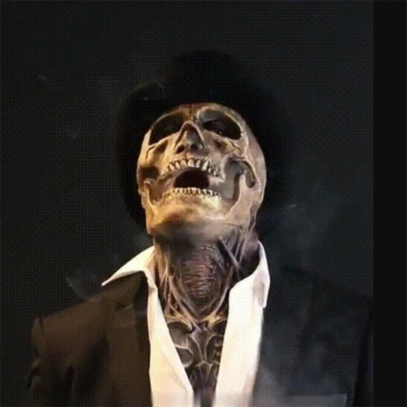 Holiday Supplies Halloween Mask Terror Brain Exploding Headgear Funny Scream Latex Mask Halloween Skull Mask Good Vibrations