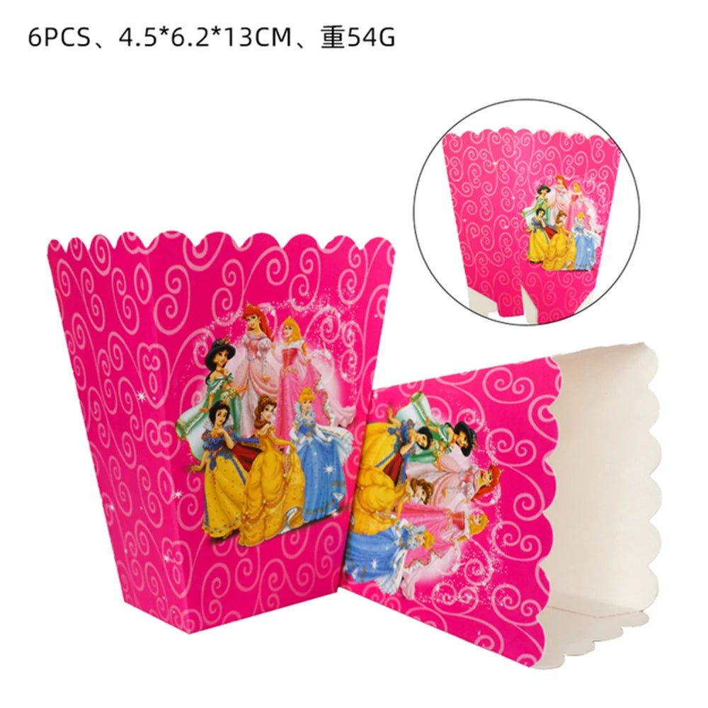 Princess Party Favor Girls' Happy Birthday Banner Princess Pinata Fillers Mask Stickers Disposable Tableware Set Decorations Good Vibrations