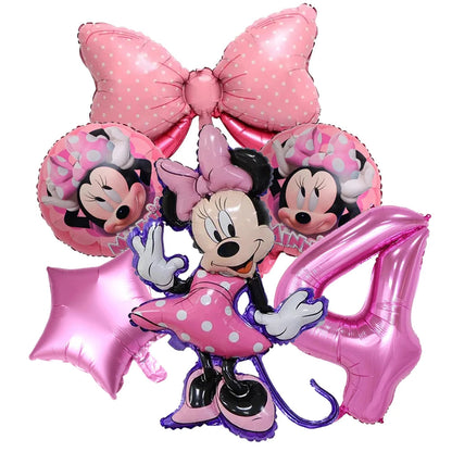 Minnie Mouse Birthday Decoration Disposable Cups Plates Tablecloth Cake Latex Balloon Baby Shower Kids Girls Party Supplies Good Vibrations